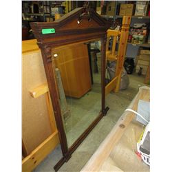 Large wood framed mirror - used