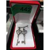 Image 2 : 2 Vintage Silver "Key" Pendants with chains