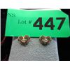 Image 1 : 10 KT Yellow Gold Heart Earrings - post back