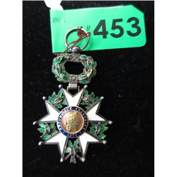 Enameled WW1 "French Knight Legion" Medal