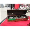 Image 1 : Wood keepsake box & contents