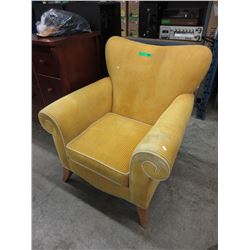 Corduroy upholstered armchair - used