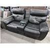 Image 1 : Power reclining loveseat with theater console