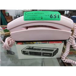 Vintage pink phone & Minolta camera