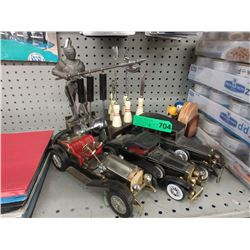 Vintage bar ware & car radios