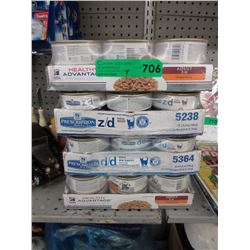 4 Cases of assorted cat food