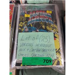 25 Incredible Hulk & Captain America comics