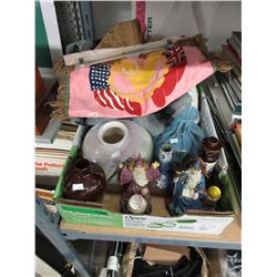 Box lot of used household items