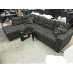 4 Piece sectional sofa with 2 throw cushions