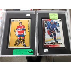 2 Framed Limited hockey cards