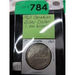 1960 Canadian Silver Dollar coin