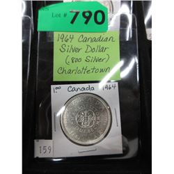 1964 Canadian Silver Dollar coin