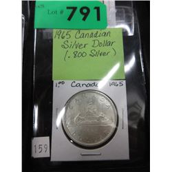1965 Canadian Silver Dollar coin
