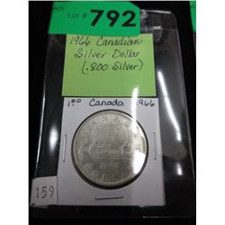 1966 Canadian Silver Dollar coin