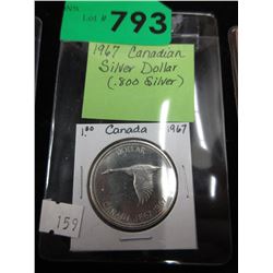 1967 Canadian Silver Dollar coin