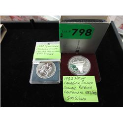 1982 & 1988 Canadian Silver Dollar Coins