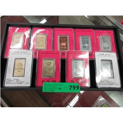 9 "South Sydney Mint" Precious Metal bullion bars
