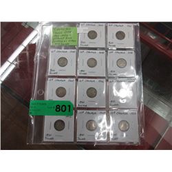 Canadian Silver dimes 1940-1950