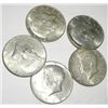 Image 1 : 5 TOTAL SILVER KENNEDY HALF DOLLARS *MIXED DATES & GRADES-NICE EARLY SILVER HALF DOLLARS*!!