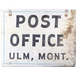 Antique Ulm Montana US Post Office Sign