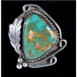 Navajo Silver & Turquoise Nugget Ring