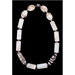 Rare Sacred White Buffalo Turquoise Trade Necklace