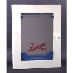 Highlander Beer Advertising Mirror Cabinet