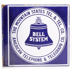 Mountain States Bell Telephone Porcelain Sign
