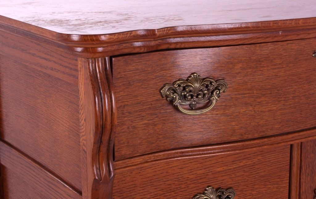 Antique Oak Highboy Gentleman's Dresser