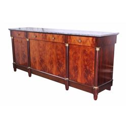 Empire Style Belgian Burl Marble Buffet 1890-1930