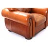 Image 10 : Leather Oversized Arm Chair & Ottoman