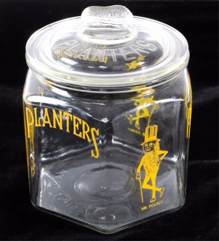 Planters Mr. Peanut Counter Top Jar c. 1930