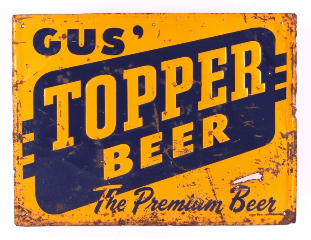 Original Gus' Topper Beer Sign Kalispell Montana