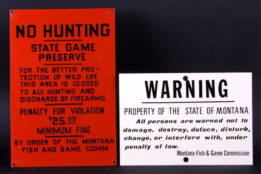 Montana Fish and Game Commission Signs