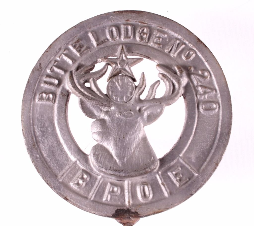 Butte Montana Elks Lodge Cast Iron Emblem