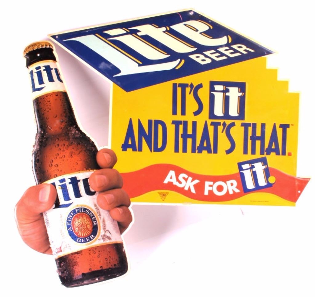 Miller Lite Beer Advertising Sign