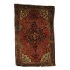 A SAROUK FEREGHAN RUG, west Persia, c.1900, a multi lobed pendant medallion a floral filled pale...