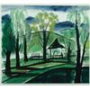 Image 1 : Lin Fengmian (1900-1991), PARK PAVILION, watercolour on paper, signed and sealed lower right...
