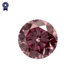 Fancy Intense Purplish Pink Round Shape, VS2 Clarity Diamond (.20 Carat) GIA Cert: 2165713383