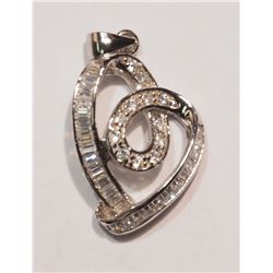 STERLING SILVER CUBIC ZIRCONIA PENDANT