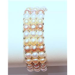 NATURAL FRESHWATER PEARL BRACELET W/ COA