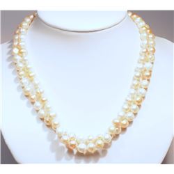 NATURAL FRESHWATER PEARL NECKLACE W/ COA