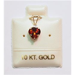 10K GOLD GARNET (1.0ct) PENDANT
