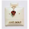 Image 1 : 10K GOLD GARNET (1.0ct) PENDANT