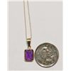 Image 2 : 14K GOLD AMETHYST PENDANT NECKLACE W/ COA