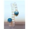 Image 1 : STERLING SILVER FRESHWATER PEARL (27.57g) BRACELET