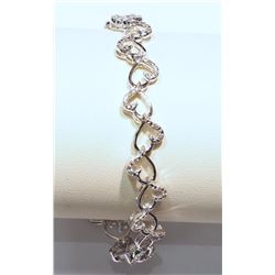 .925 SILVER DIAMOND BRACELET W/ COA
