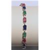 Image 1 : STERLING SILVER EMERALD, SAPPHIRE, RUBY BRACELET