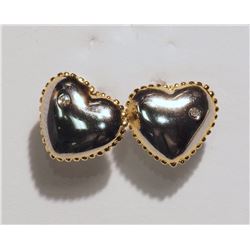 STERLING SILVER RHODIUM PLATED DIAMOND EARRINGS