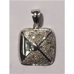 925 STERLING SILVER & DIAMOND PENDANT W/ COA